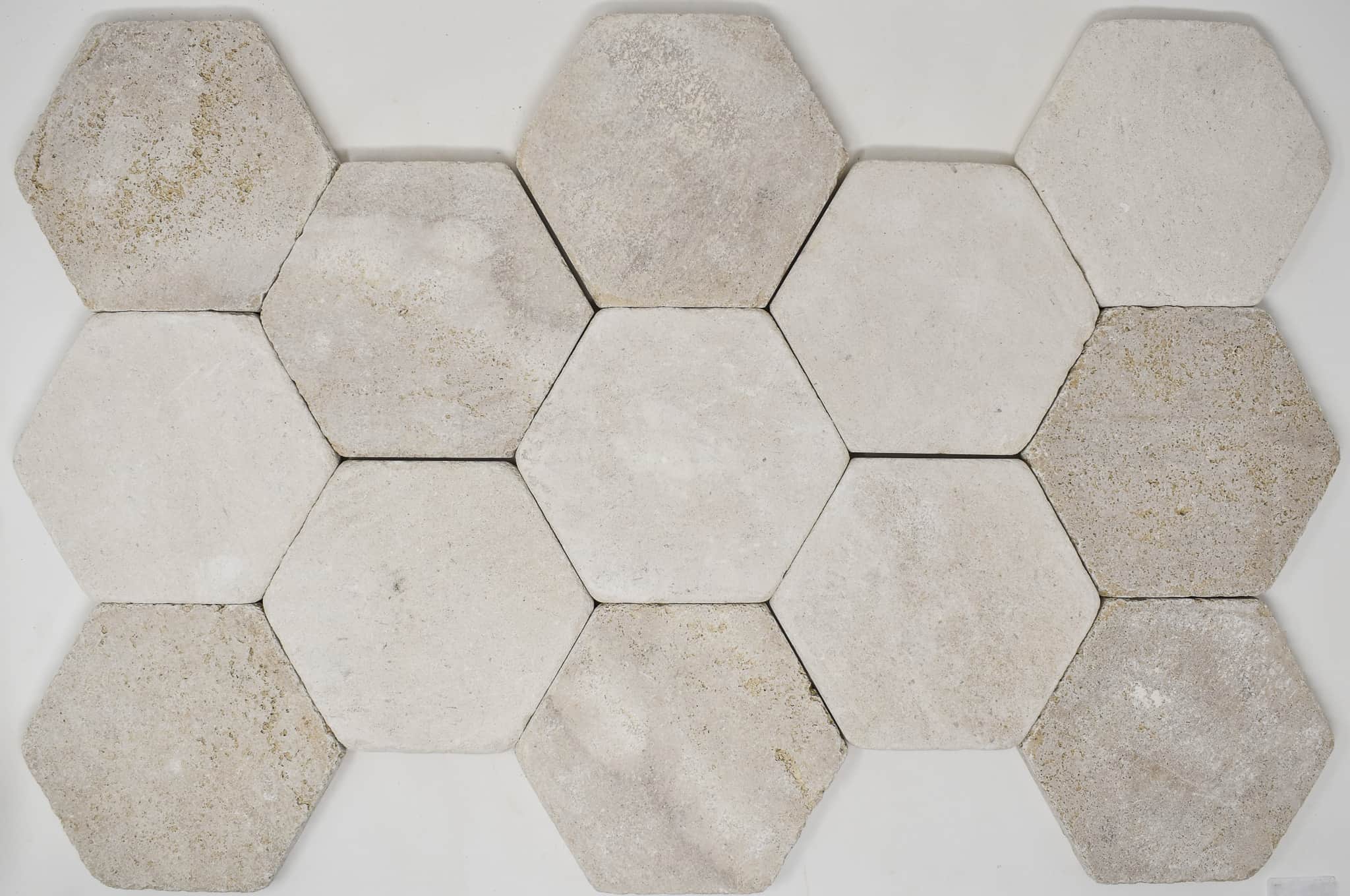 Hex Limestone tiles