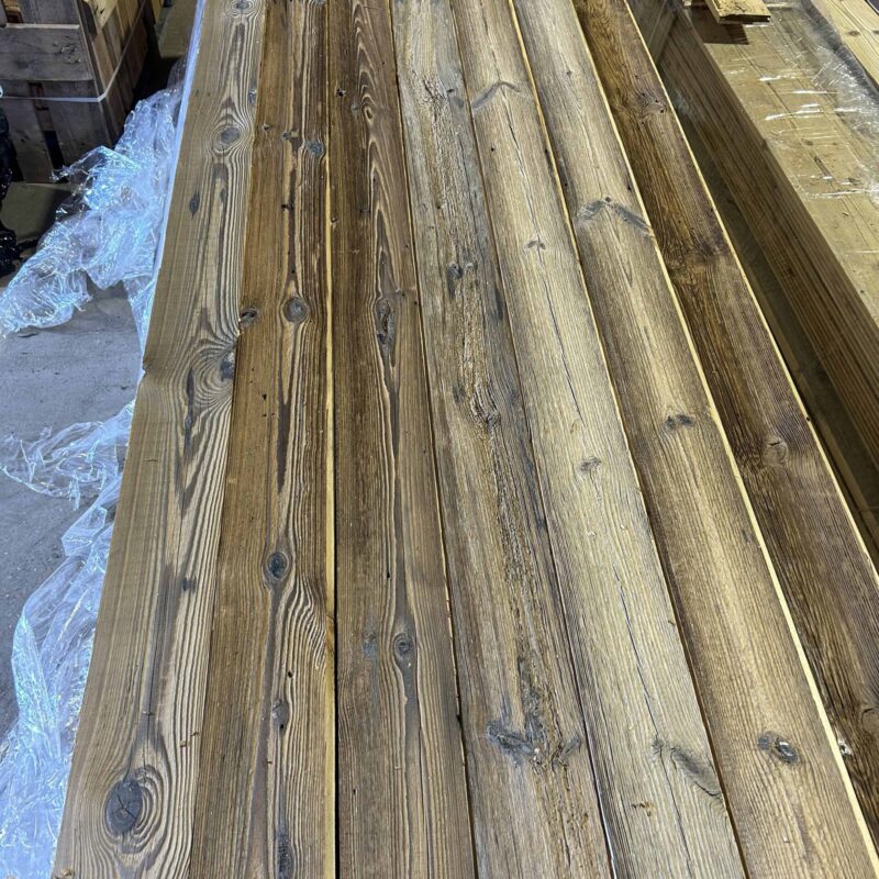 Dark Brown Reclaimed Pine Boards
