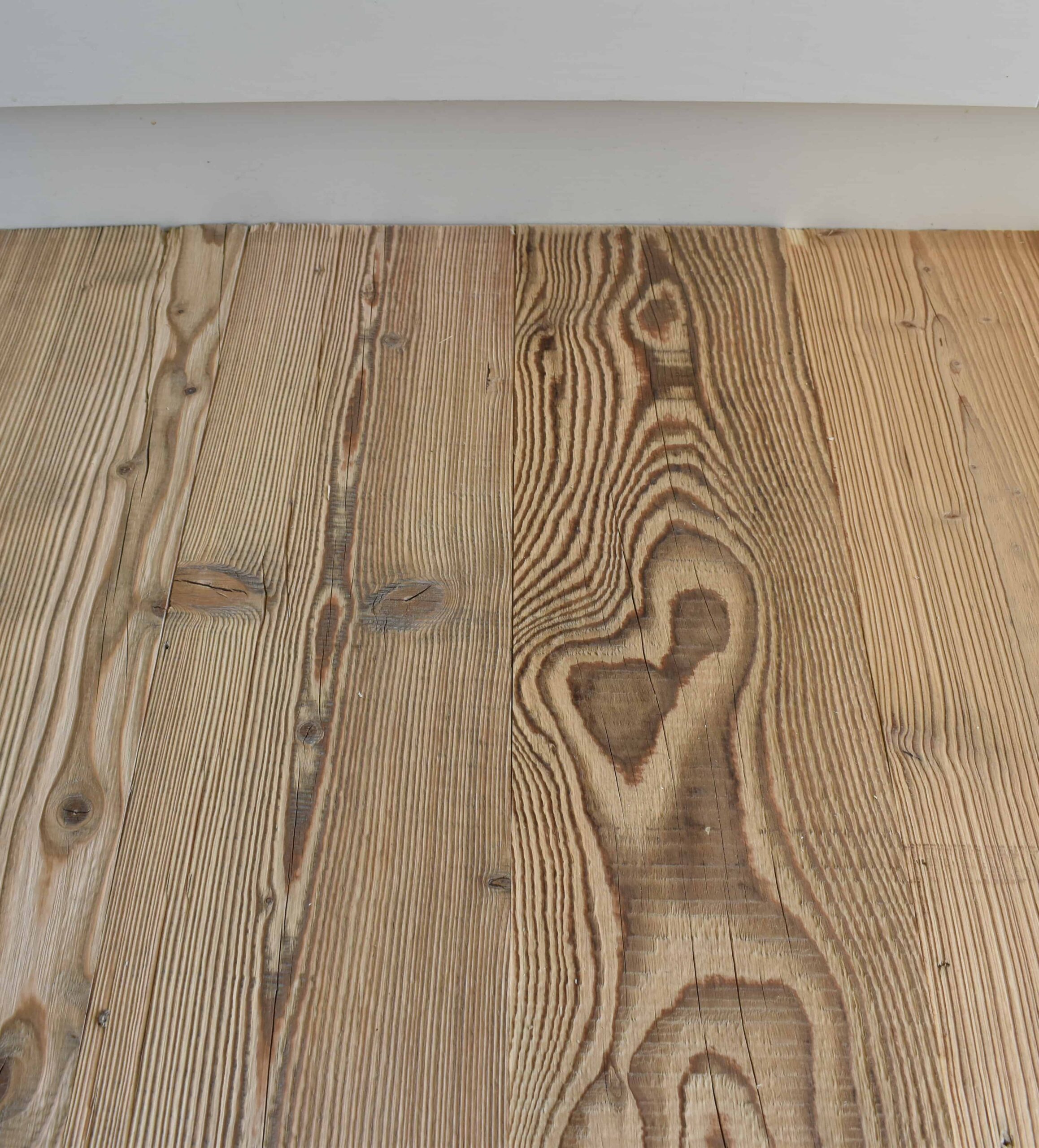 Reclaimed pine flooring