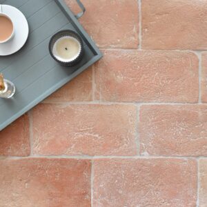 large terracotta brick tiles